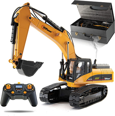Excavadora de Orugas Metálica TR-211M Funcional Escala 1:14 Control Remoto de 23 Canales - KATZER